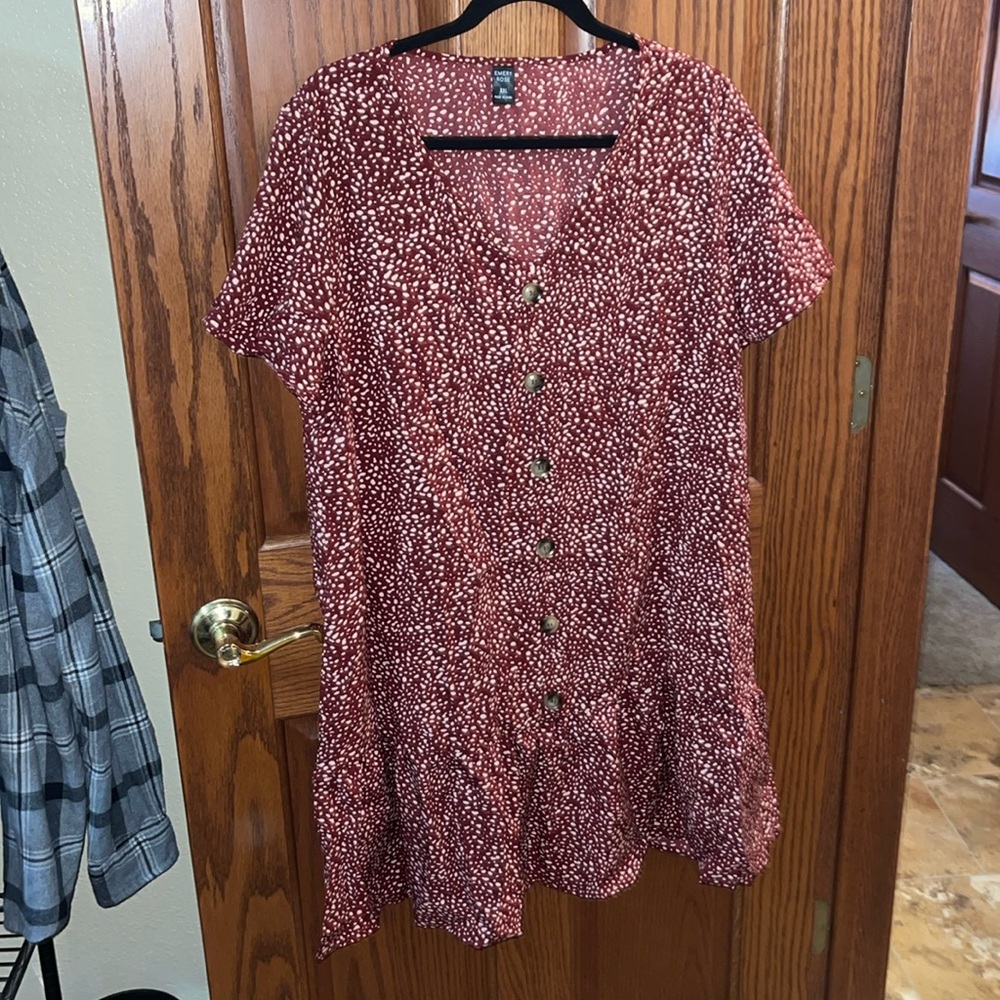 Smock Button Up Short dress
